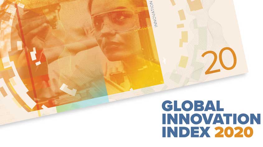 Billete de banco como representación abstracta del Índice Mundial de Innovación 2020