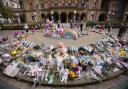 Flowers and tributes outside the Atkinson Art Centre Southport