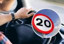 Library picture of motorist and 20mph zone