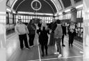 Cast during rehearsal for Wallasey Musical Theatre Company's production of 'Legally Blonde: The Musical'