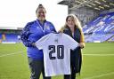 Hannah Naylor, Tranmere Rovers marketing manager and Jessica Gallier-Booth (CEO of The Martin Gallier Project)