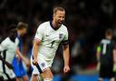 Harry Kane celebrated his landmark night with two goals (Mike Egerton/PA)