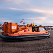 Hoylake RNLI hovercraft was requested to launch on Friday night (August 30) after two children were cut off by the incoming tide in Leasowe Bay