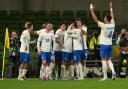 Christos Tzolis (centre) netted Greece’s second goal against the Republic of Ireland (Niall Carson/PA)