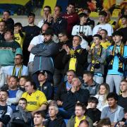 Oxford United fans during the game against Preston North End