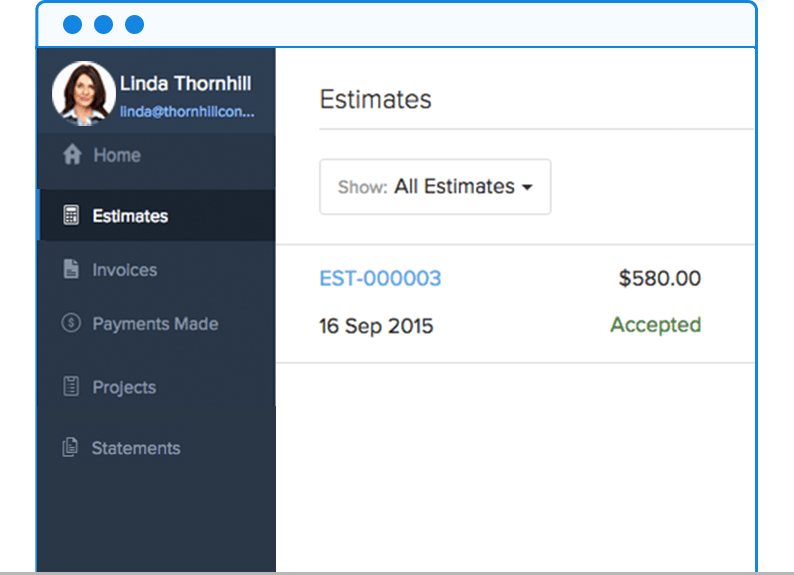 Grant your Clients Easy Access to Quotes - Zoho Invoice