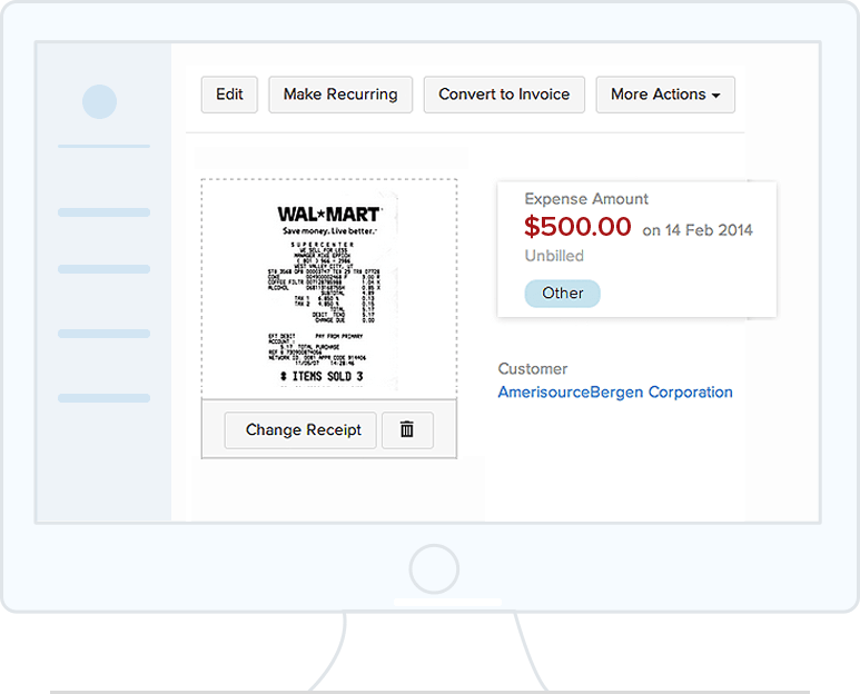 Attach Expense Receipts. Expense Receipt Tracking Software - Zoho Invoice