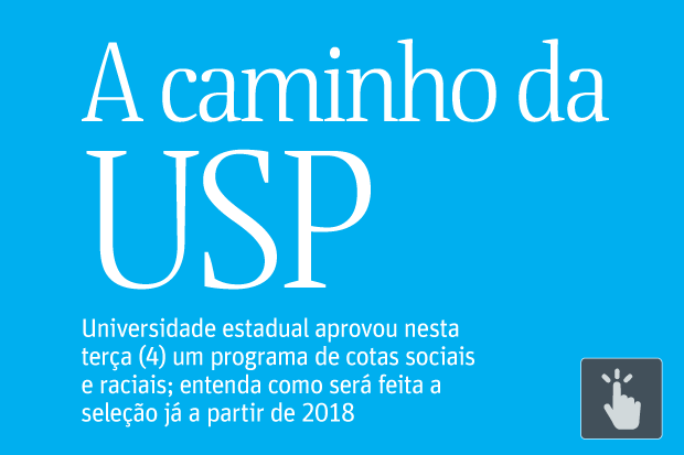 Chamada p�gina gr�fica sobre cotas na USP