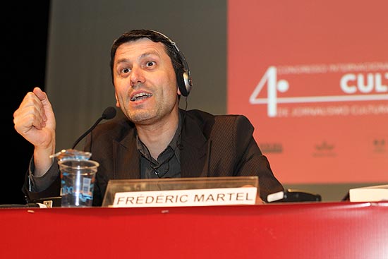 O jornalista e escritor franc�s Fr�d�ric Martel no 4� Congresso Cult de Jornalismo Cultural, nesta ter�a (29)