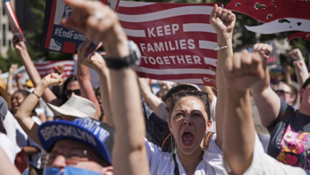 Cientos de marchas en todo Estados Unidos protestaron contra la pol�tica de separaci�n familiar de Donald Trump en junio