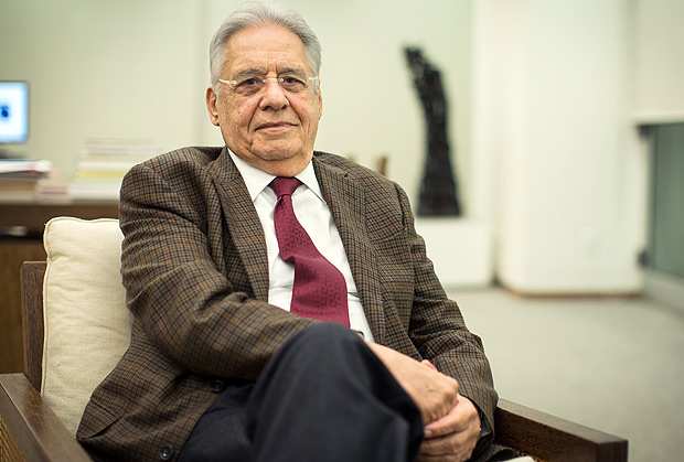 O ex-presidente Fernando Henrique Cardoso, no Instituto FHC, em S�o Paulo