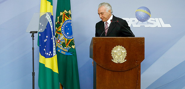 BRASILIA, DF, BRASIL, 11-07-2017, 22h00: O presidente Michel Temer faz pronunciamento sobre a aprova��o da Reforma Trabalhista no Senado, no Pal�cio do Planalto. (Foto: Pedro Ladeira/Folhapress, PODER)