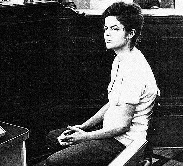 A ex-presidente Dilma Rousseff em 1970, durante interrogat�rio na Auditoria Militar do Rio de Janeiro