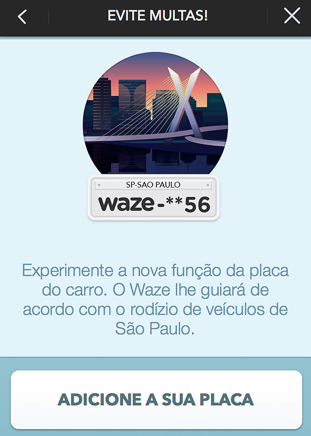 O Waze agora avisa o usu�rio sobre o rod�zio de ve�culos na cidade de S�o Paulo