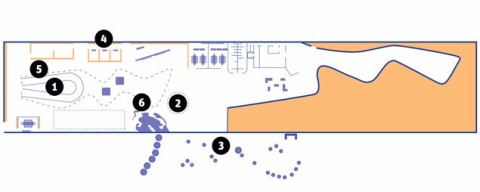 Veja os números no mapa e abaixo para localizar as obras neste andar