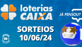 Loterias CAIXA: Lotof�cil, Super Sete e mais 10/06/2024