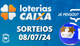 Loterias CAIXA: Quina, Super Sete e mais 08/07/2024