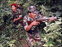 Gam rebels in Aceh, June 2004