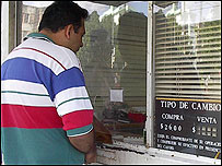 Casa de cambio en Cuba