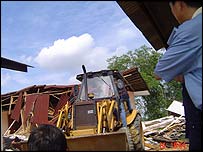 Demolition work in Malaysia