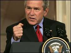 Military spending rose under George W Bush