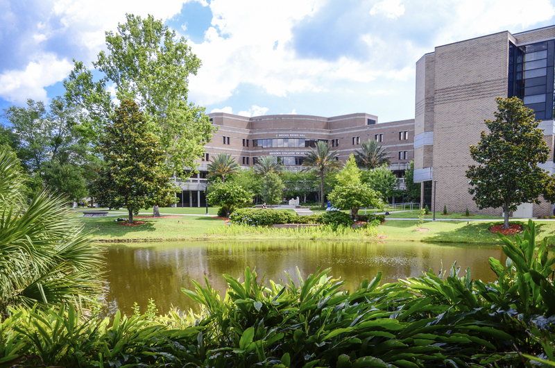 Lake on campus