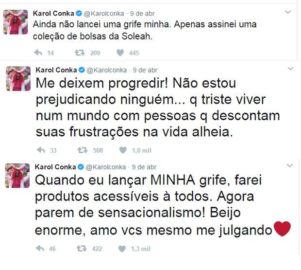 Carol Konka se defende de acusações (Foto: Reprodução/Twitter)