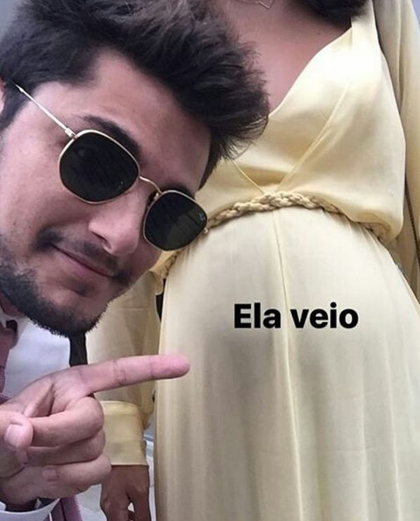 Bruno Gissoni mostra barrigão de Yanna Lavigne em festa de casamento (Foto: Reprodução/Instagram)