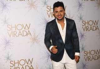 Cristiano Araújo na gravação do Show da Virada em São Paulo (Foto: Iwi Onodera/ EGO)