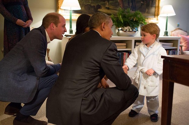 George encontra Barack Obama (Foto: Instagram / Reprodução)