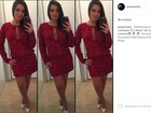 Thais Fersoza usa vestido alugado por R$ 600 em camarote de carnaval