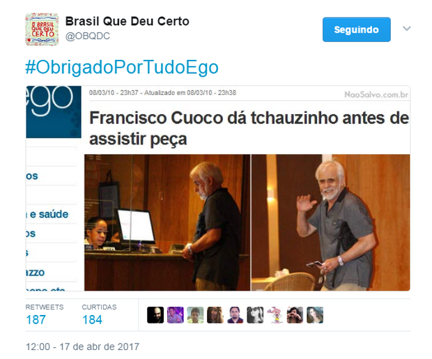 Memes do fim do EGO (Foto: Reprodução/Twitter)