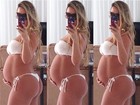 Ana de Biase comemora aniversário com barrigão de oito meses: 'Feliz'