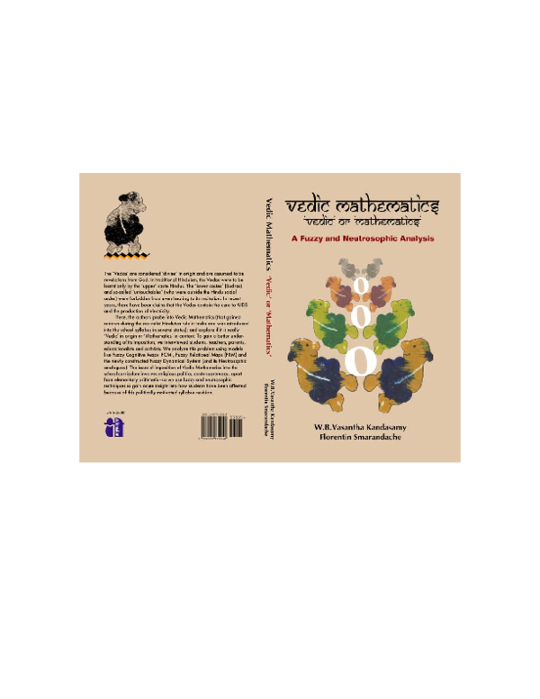 First page of “Vedic Mathematics - 'Vedic' or 'Mathematics': A Fuzzy & Neutrosophic Analysis”