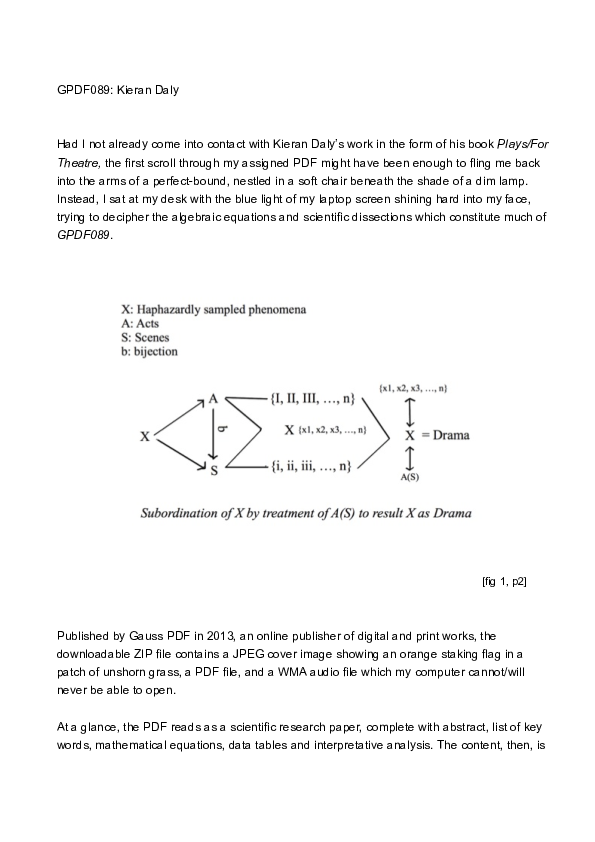 First page of “Kieran Daly: GPDF089”