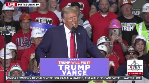 WATCH: President Trump Announces Joe Rogan Endorsement During Pittsburgh Rally - 11/4/24