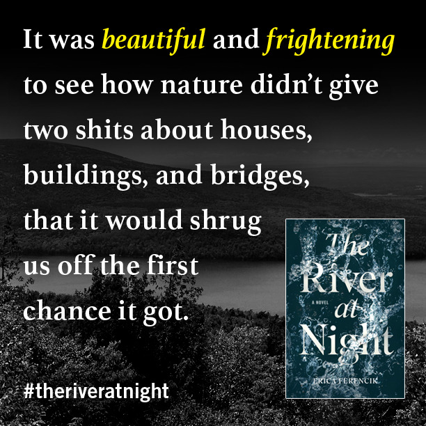 Megan Miranda, bestselling author of All the Missing Girls has said that "The River at Night is both a haunting, twisting thrill-ride through the Maine wilderness, and a story of friendship, humanity, and the will to survive. Terrifyingly real and...