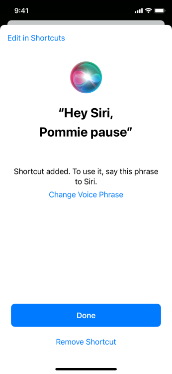 Add Siri Shortcut