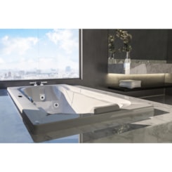 Banheira Acrílica Com Kit Pés Habitaré Jacuzzi 160x75cm