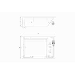 Banheira Acrílica Double Cayman Luxo 180x120cm Astra