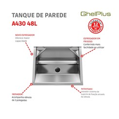 Tanque De Parede 48l Ghelplus