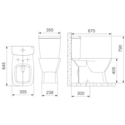 Caixa Acoplada Para Vaso Sanitário Suite 3/6l Branco Incepa