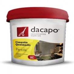 Cimento Queimado Para Parede Branco Dacapo 20kg