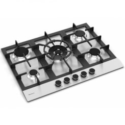 Cooktop A Gás Zurique Aço Inox Debacco 70Cm 5 Bocas