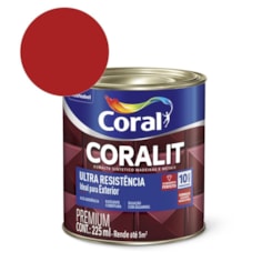 Esmalte Sintético Coralit Ultra Resistencia Alto Brilho Vermelho 225ml Coral