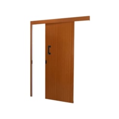 MGM PORTA DE CORRER MELAMINICA DIREITA MADEIRA LISA 215X90CM MOGNO