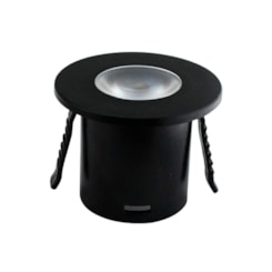 Mini Spot Led Elegance Redondo Emissão De Luz Amarela 2700K 1,5W Bivolt Preto Fosco Avant