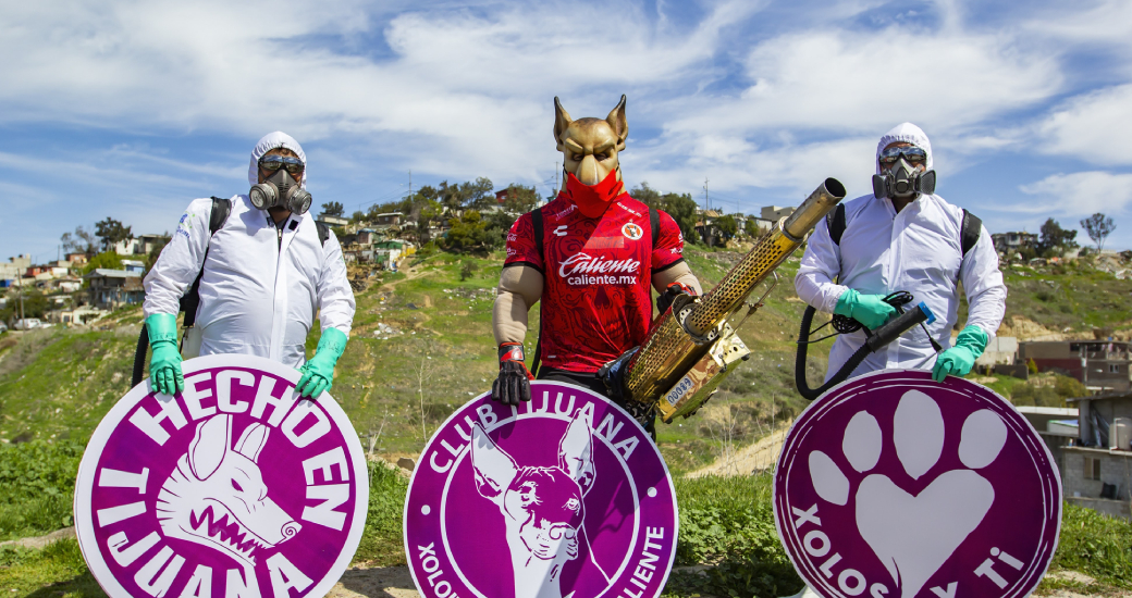 XOLOS X TI SANITIZA DIVERSOS SECTORES DE LA CIUDAD