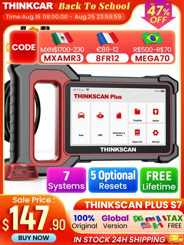 Thinkcar thinkscan S7 S6 S4 obd2 scanner ferramentas de diagnóstico do carro obd scanner automotivo ferramenta de diagnóstico automático leitor de código 28 redefinições