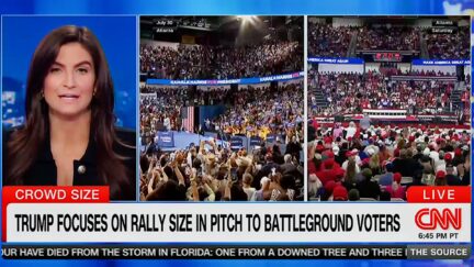 CNN's Kaitlan Collins Takes On Trump Crowd Size Complaints With Trump-Kamala Harris Splitscreen-2024-08-05